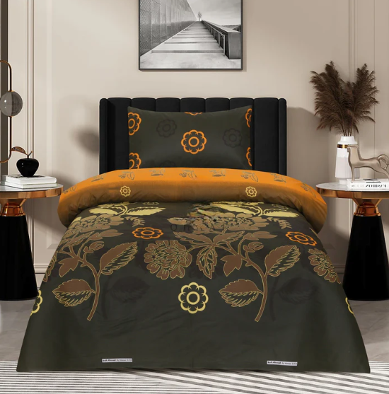 Patna Single Bedsheet Set - 1 Sheet 1 Pillow cover
