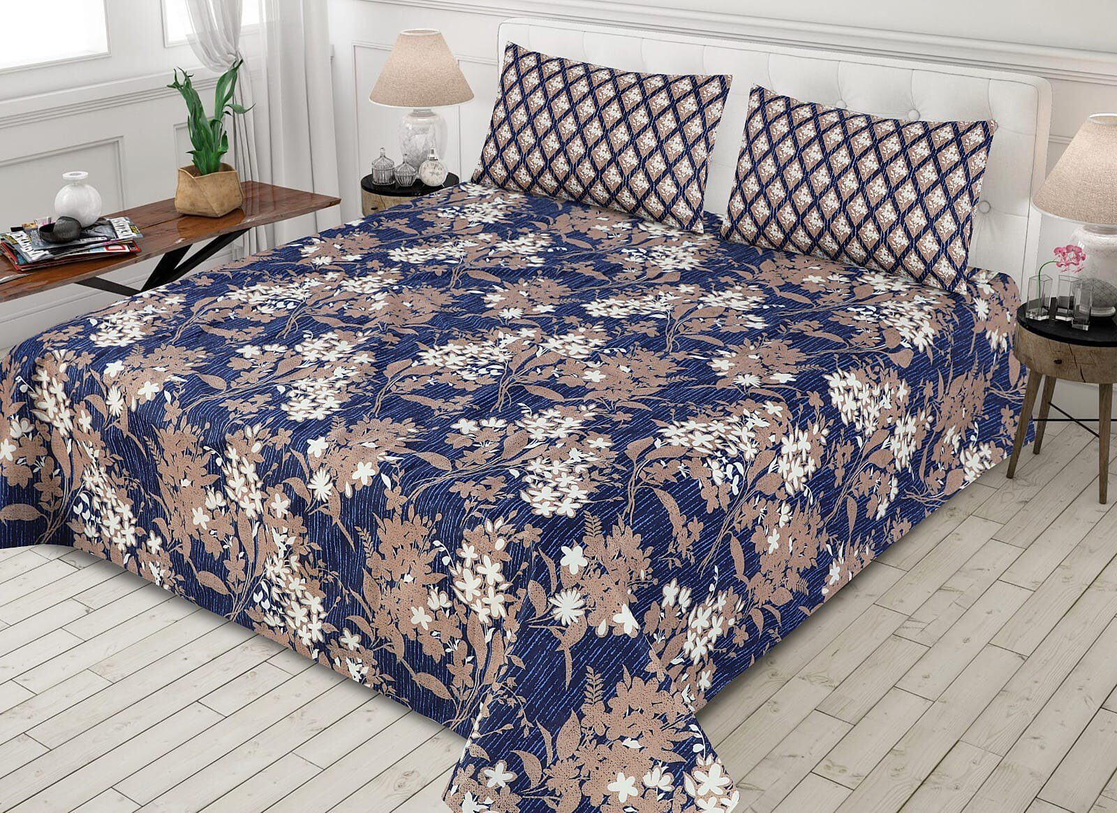 BLUE HEAVEN 3Pc - BED SHEET SET