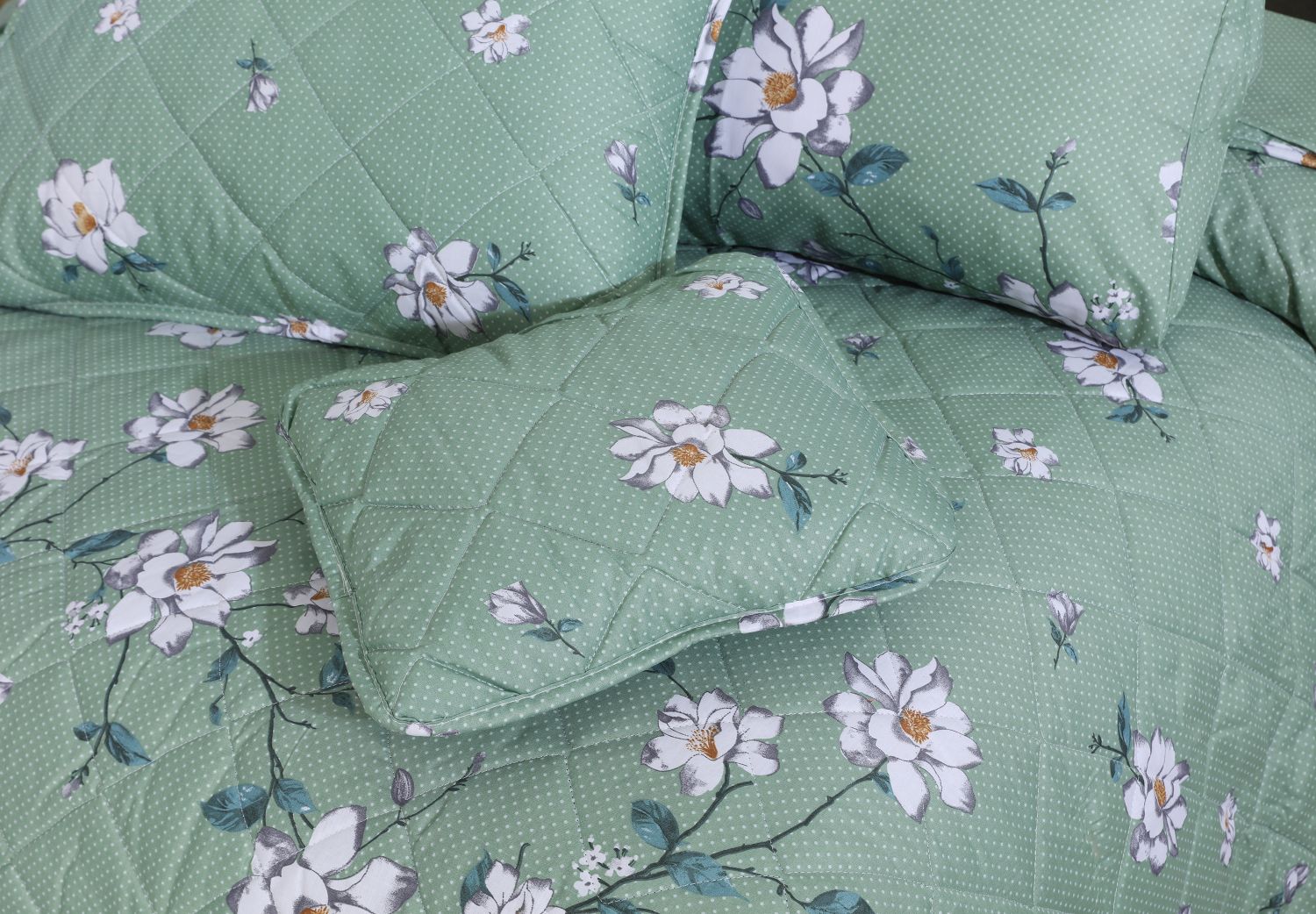 LIGHT GREENISH 3Pc - BED SHEET SET