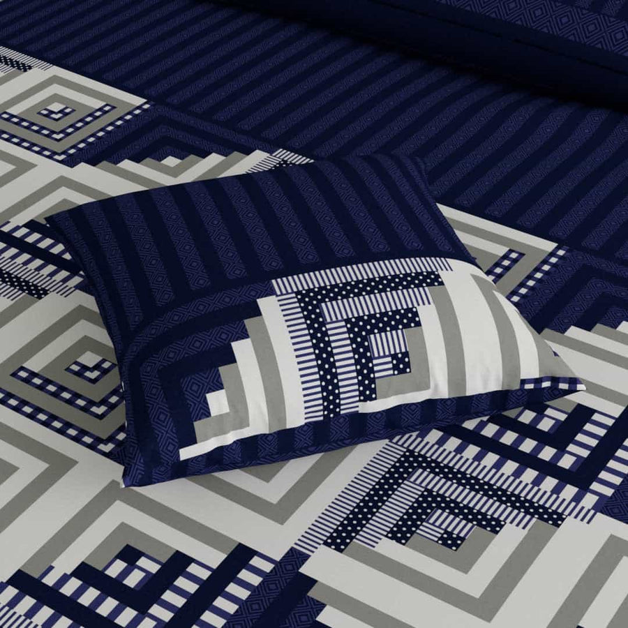 BLUE STAIRS 3Pc - BED SHEET SET