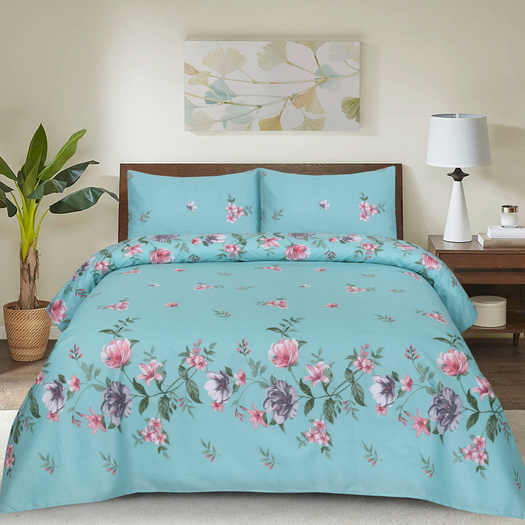 Shisler 3PC- King Size Bedsheet