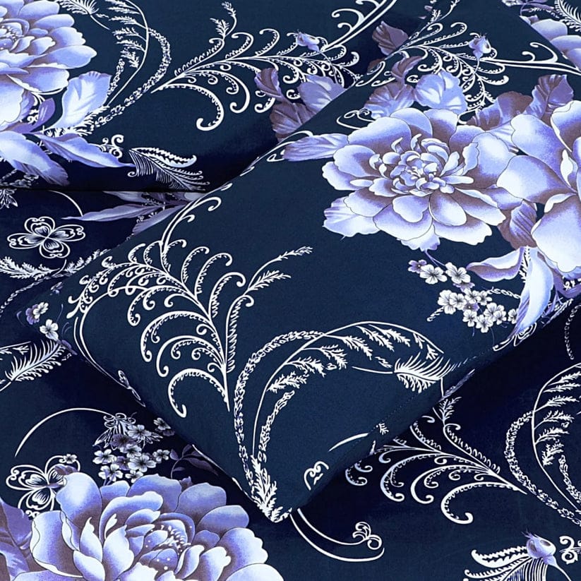 3D Crystal Cotton 3pcs King Size Bedsheet Set