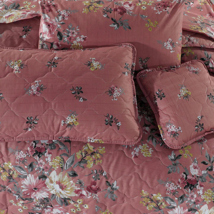 PINK FLORAL 3Pc- BED SHEET SET
