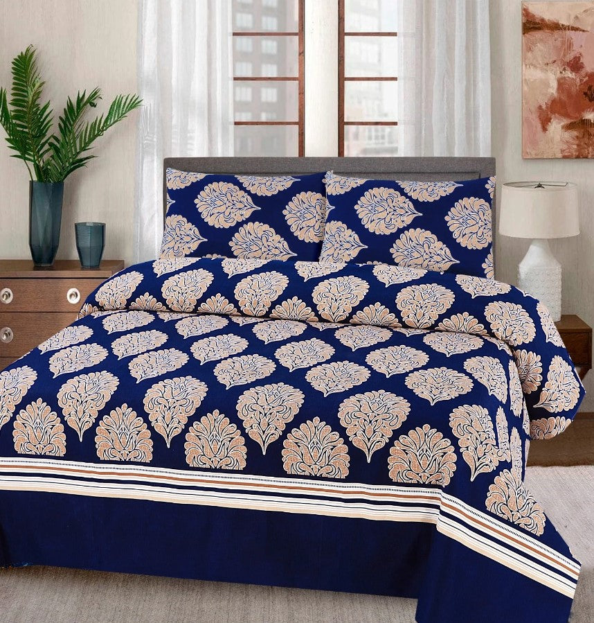 BLUE 3Pc - BED SHEET SET