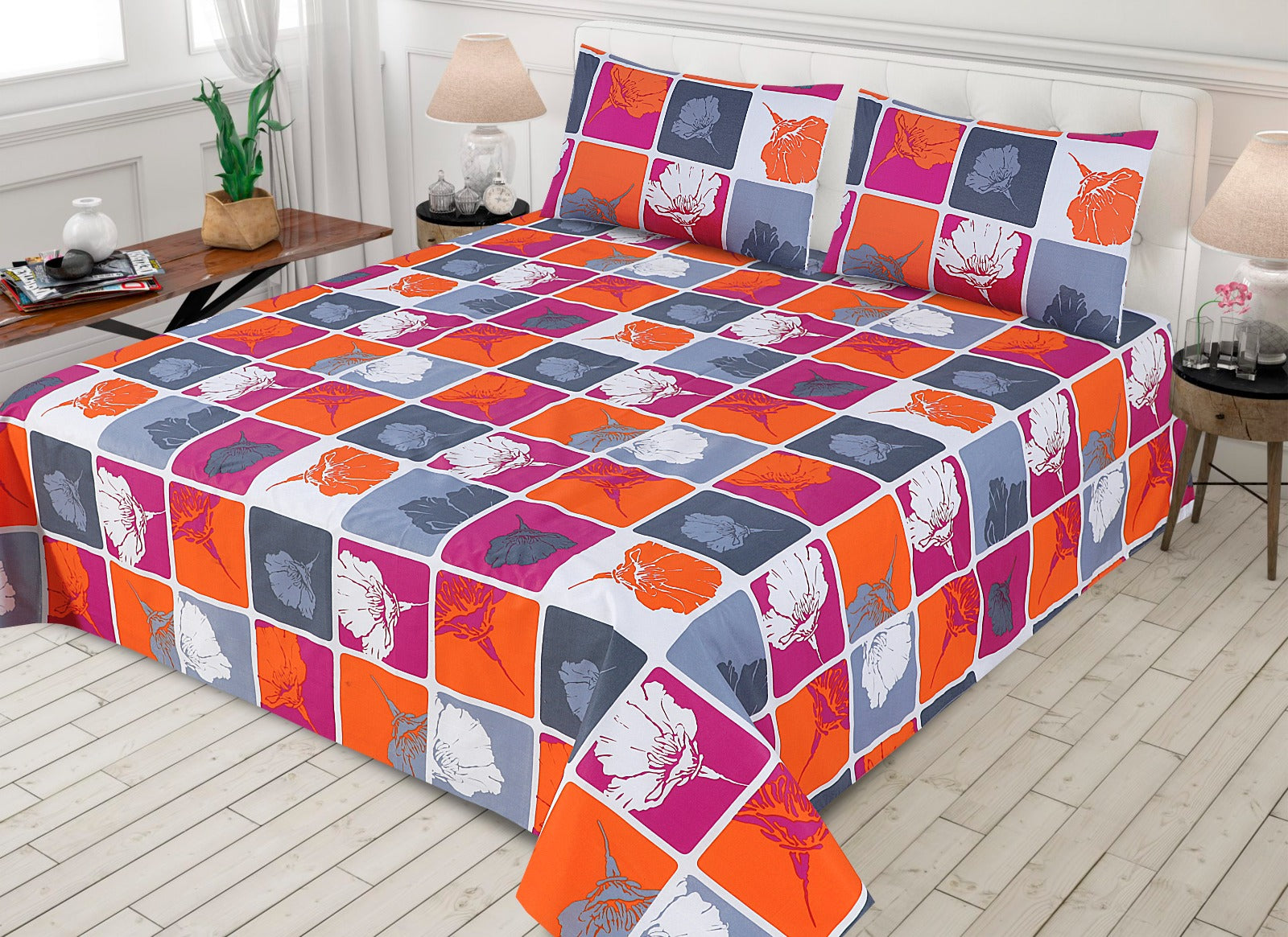 MULTI COLOR 3Pc - BED SHEET SET