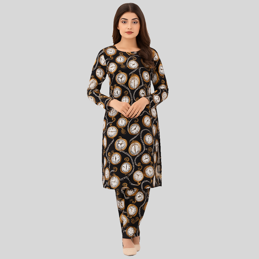 2-PC ALL OVER PRINTED POLO COTTON (SUMMER)