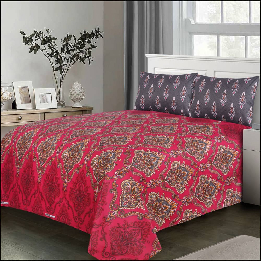 Retro 3PC- King Size Bedsheet