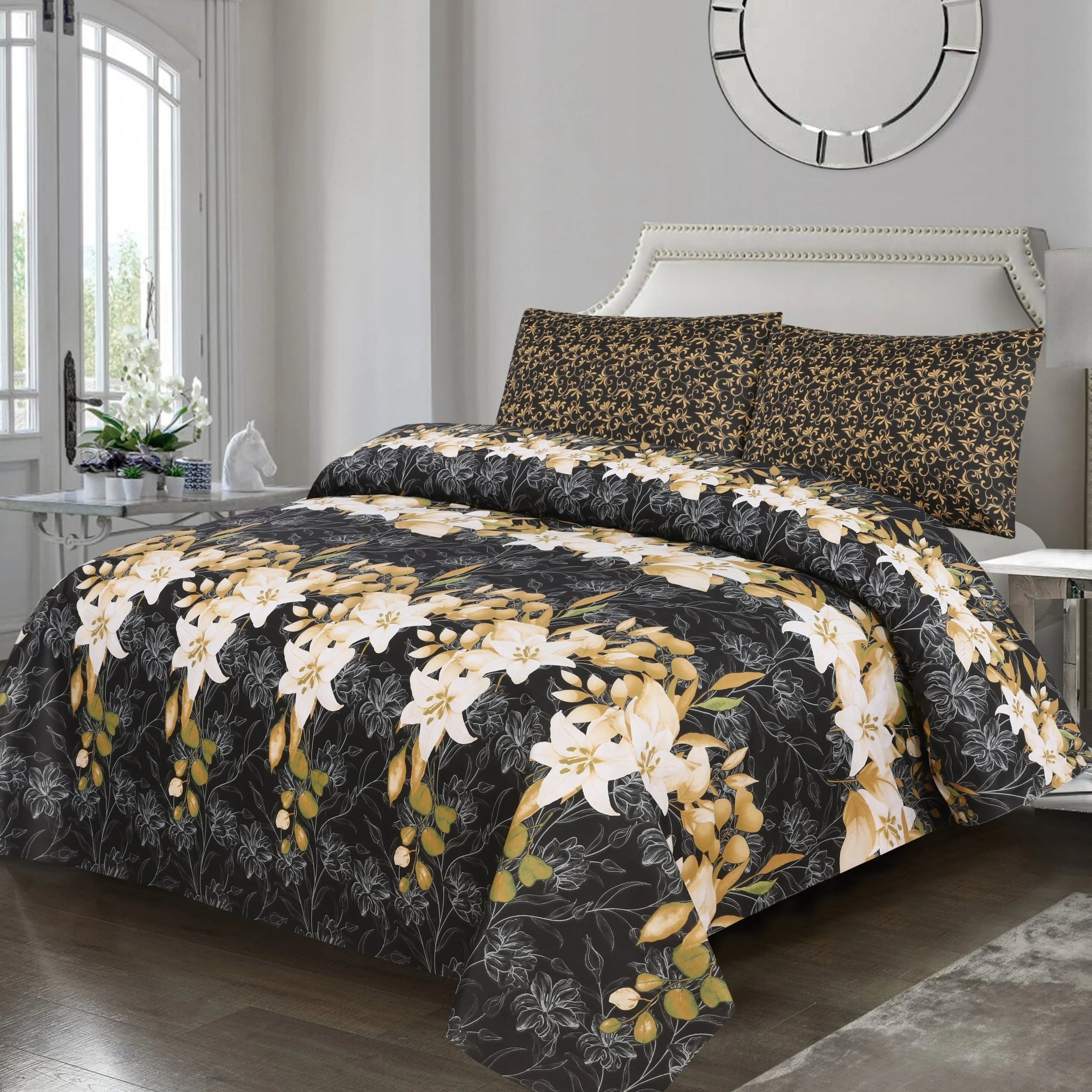Black Forest-7pc Summer Comforter Set. ( Light Filling)