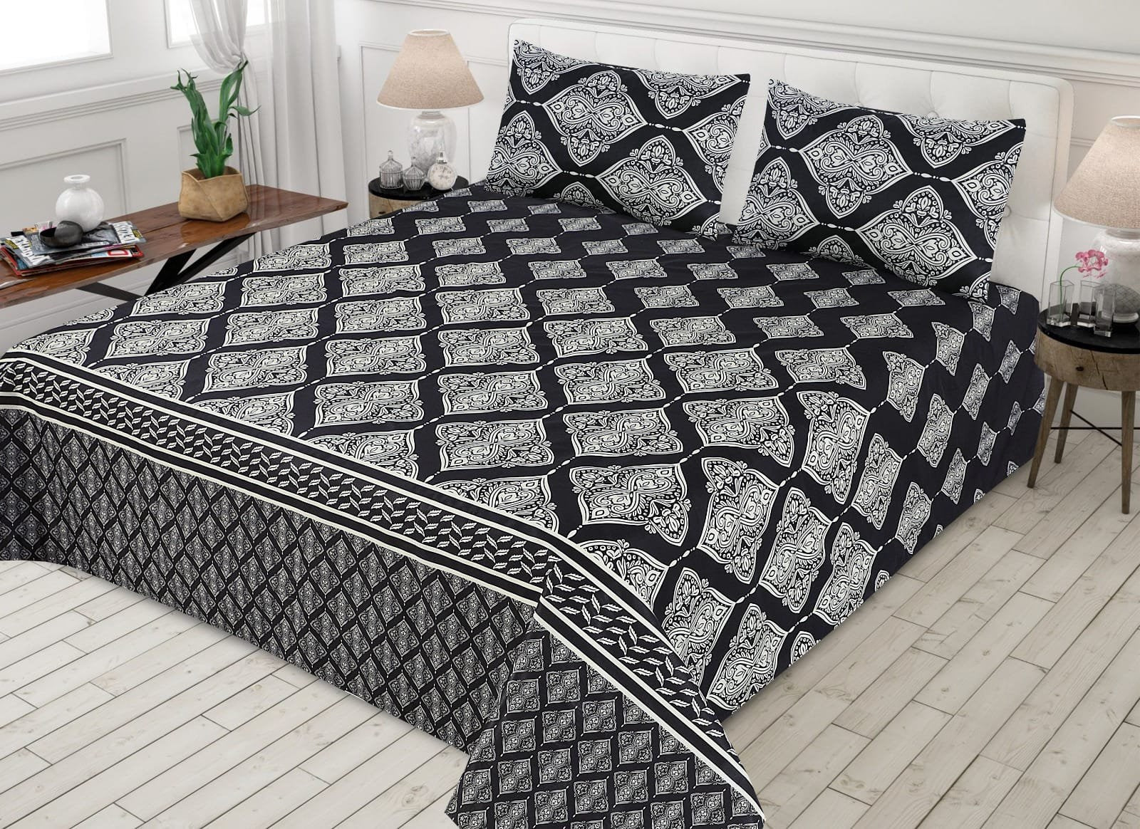 BLACK DIAMOND 3Pc- BED SHEET SET