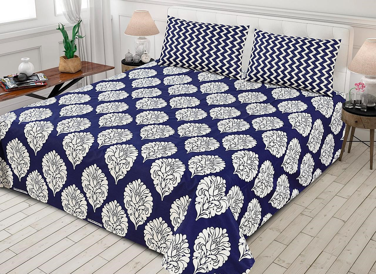 BLUE 3Pc - BED SHEET SET