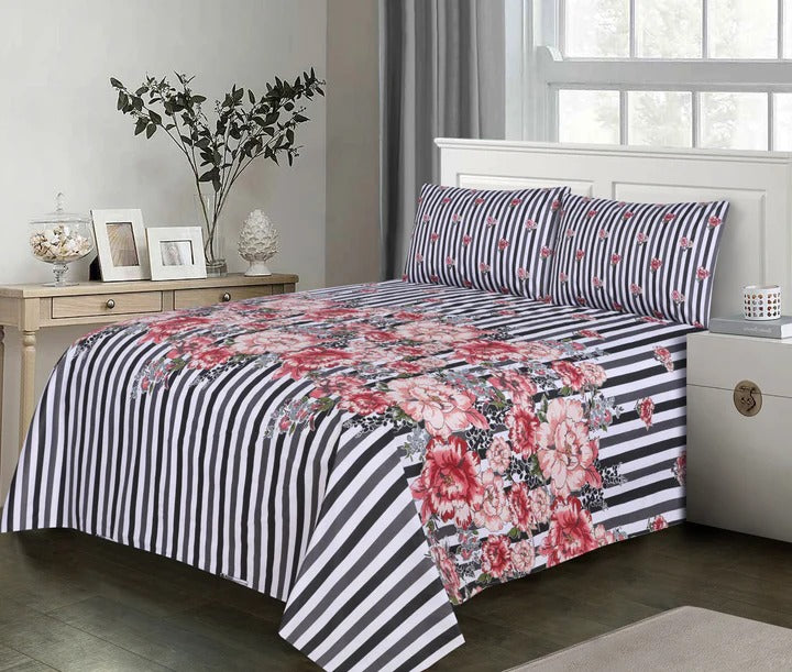 Alteza 3PC- King Size Bedsheet