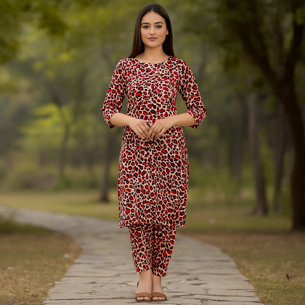 2-PC ALL OVER PRINTED POLO COTTON (SUMMER)
