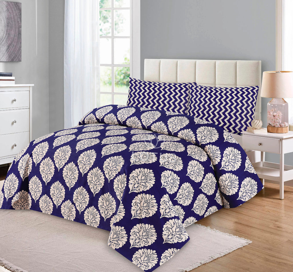 BLUE 3Pc - BED SHEET SET