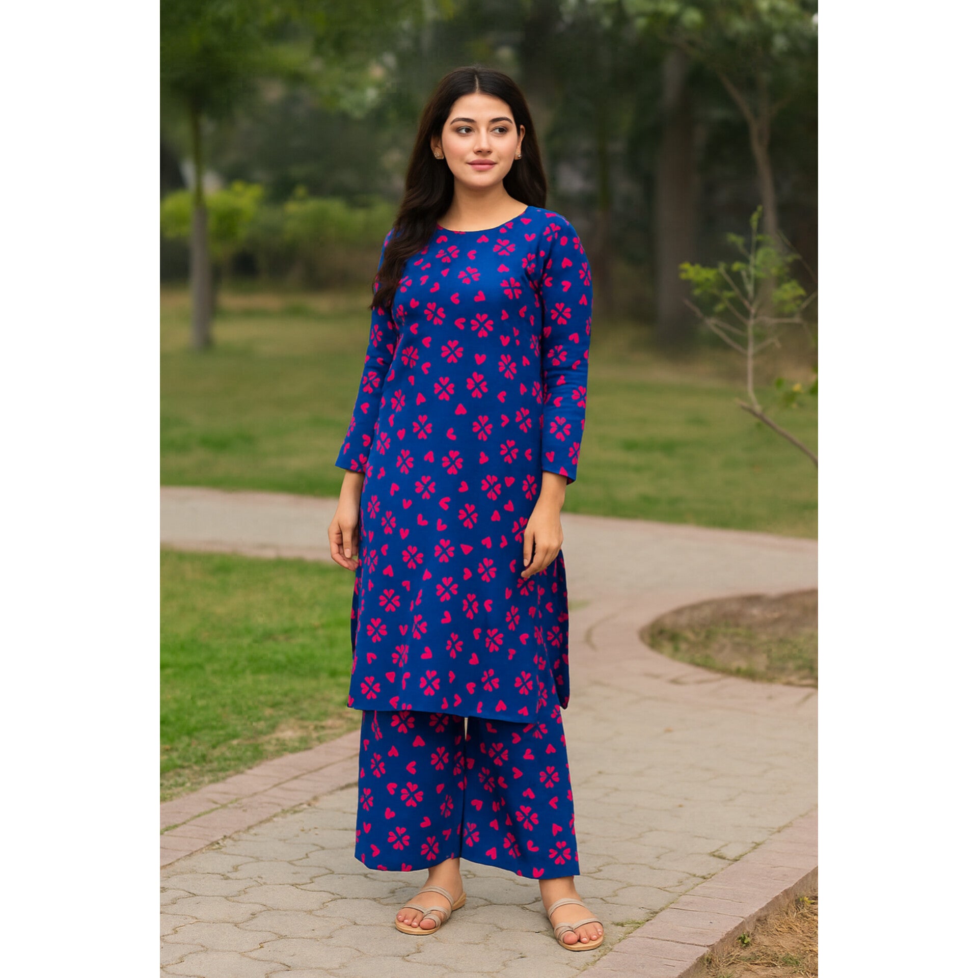 2-PC ALL OVER PRINTED POLO COTTON (SUMMER)