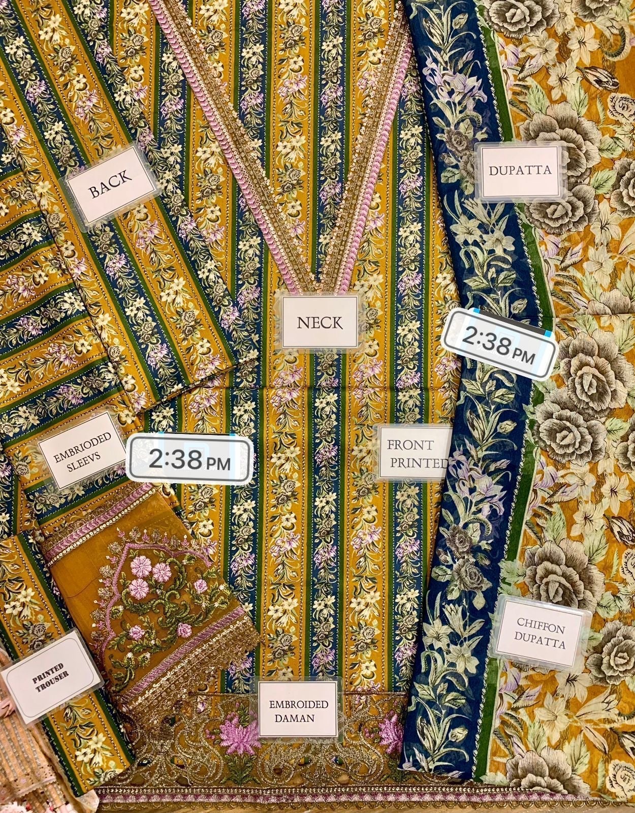 Printed Patch Emb Lawn 3 Piece Unstitched Suit ML -012 Summer Collection