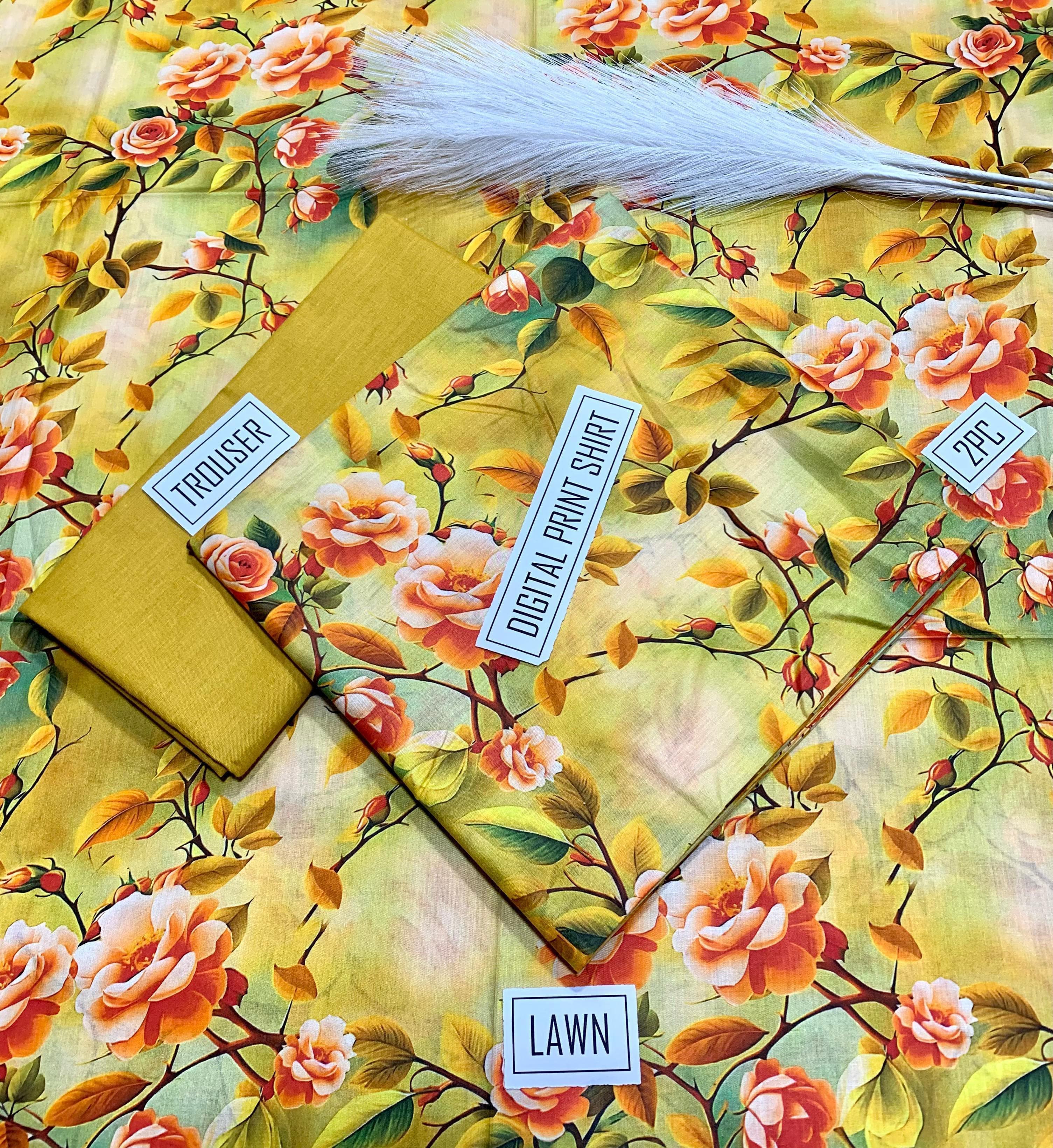 IB Bonanza Lawn | 2Pcs Digital Printed Summer Lawn Collection