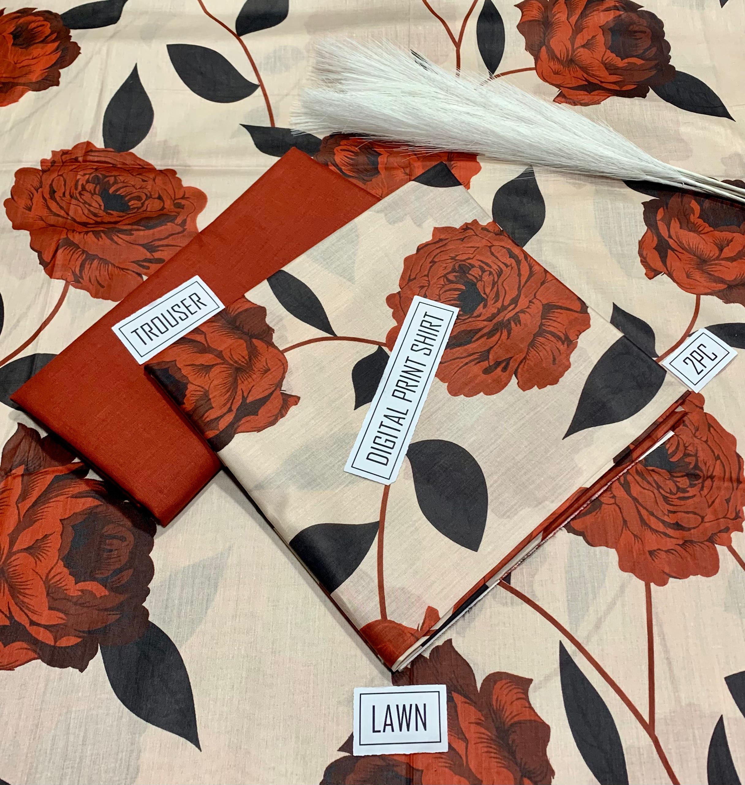 IB Bonanza Lawn | 2Pcs Digital Printed Summer Lawn Collection
