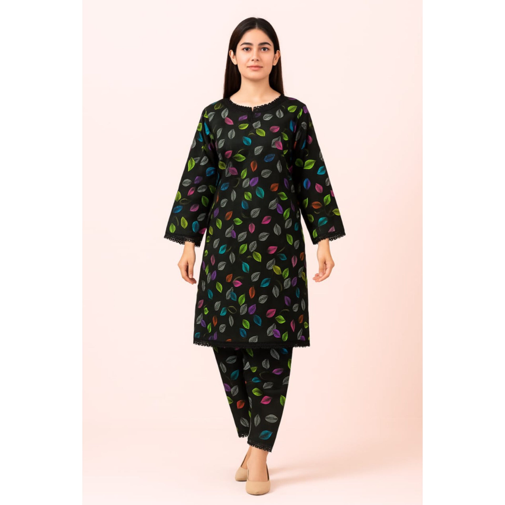 2-PC ALL OVER PRINTED POLO COTTON (SUMMER)