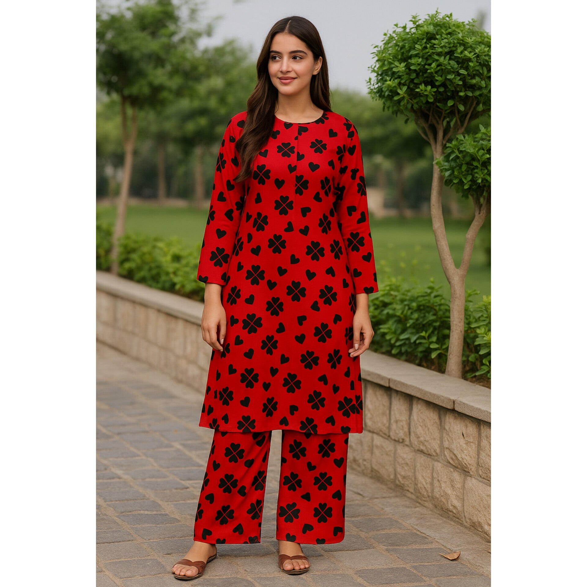2-PC ALL OVER PRINTED POLO COTTON (SUMMER)