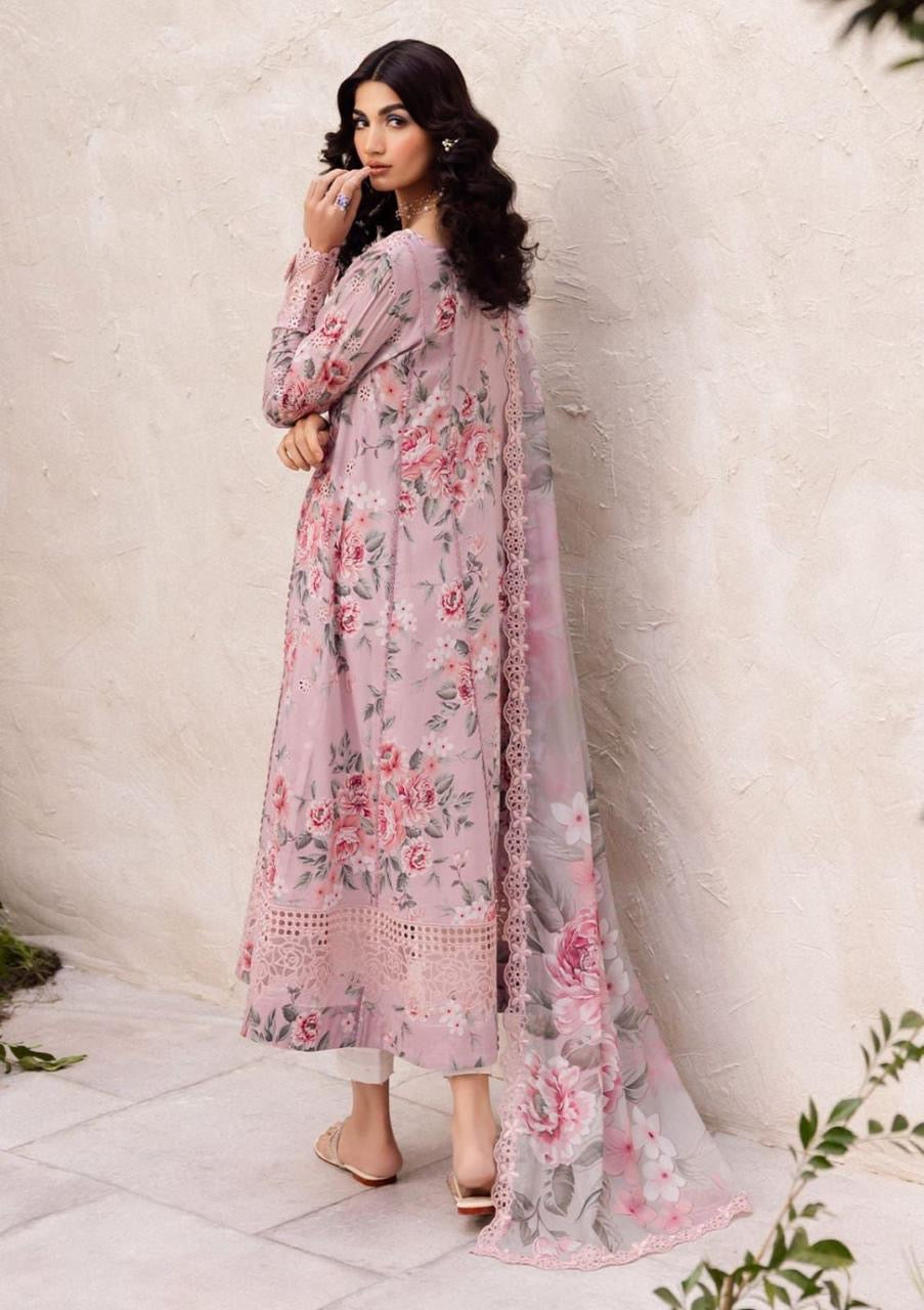 Printed Patch Emb Lawn 3 Piece Unstitched Suit ML -023 Summer Collection