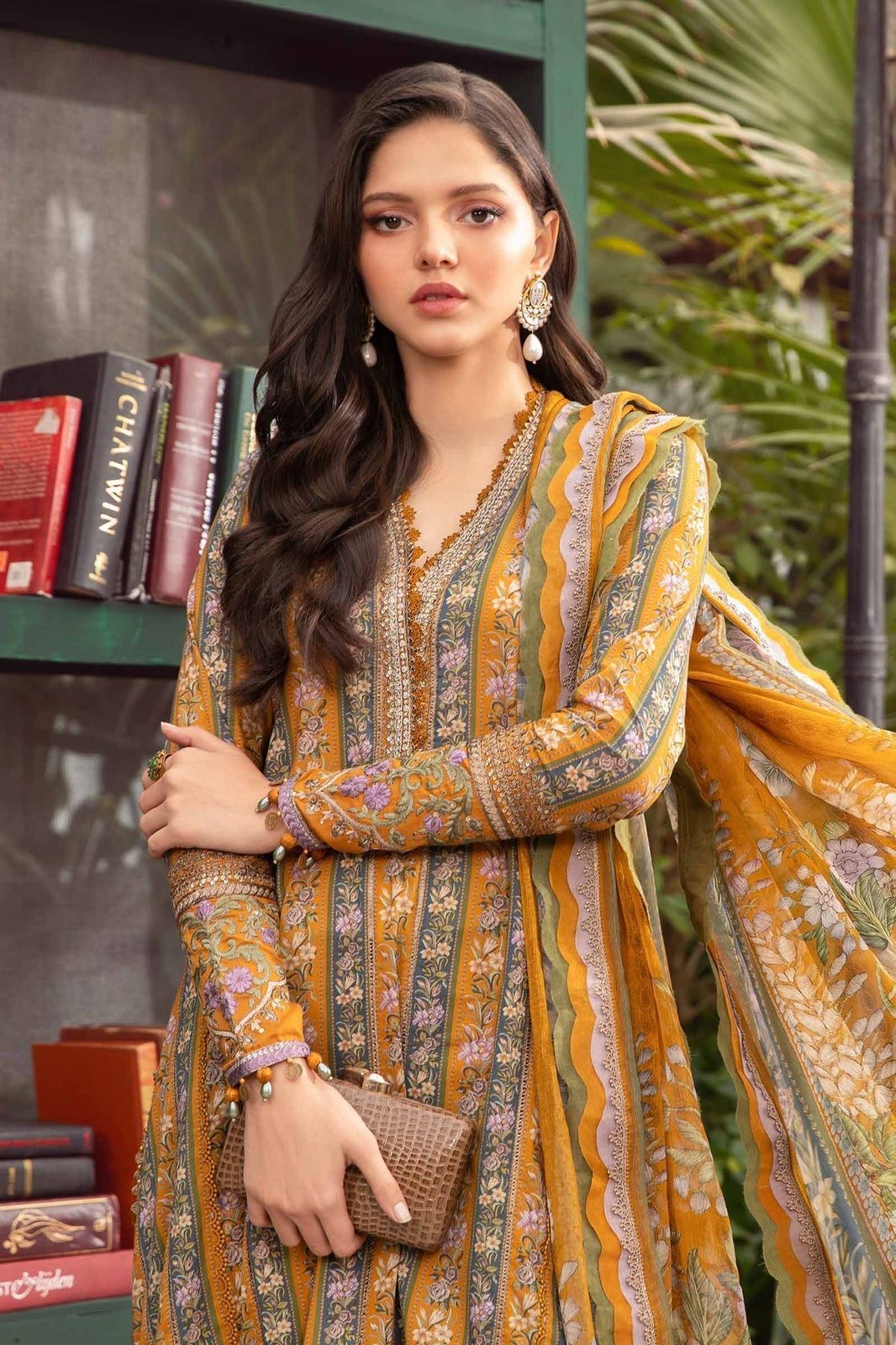 Printed Patch Emb Lawn 3 Piece Unstitched Suit ML -012 Summer Collection