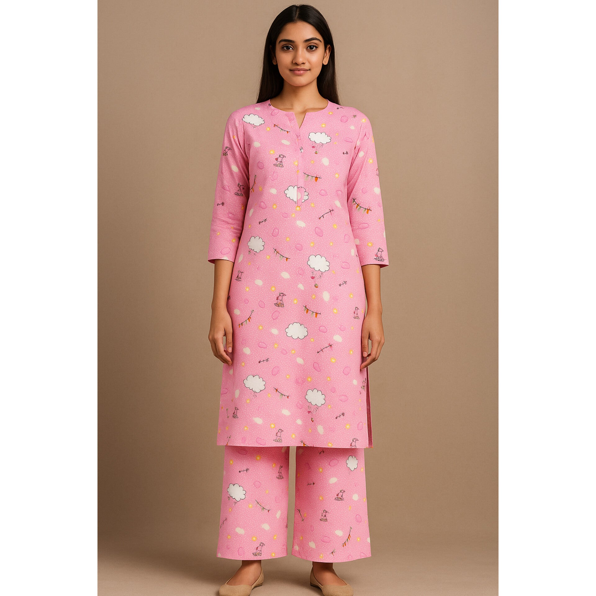 2-PC ALL OVER PRINTED POLO COTTON (SUMMER)