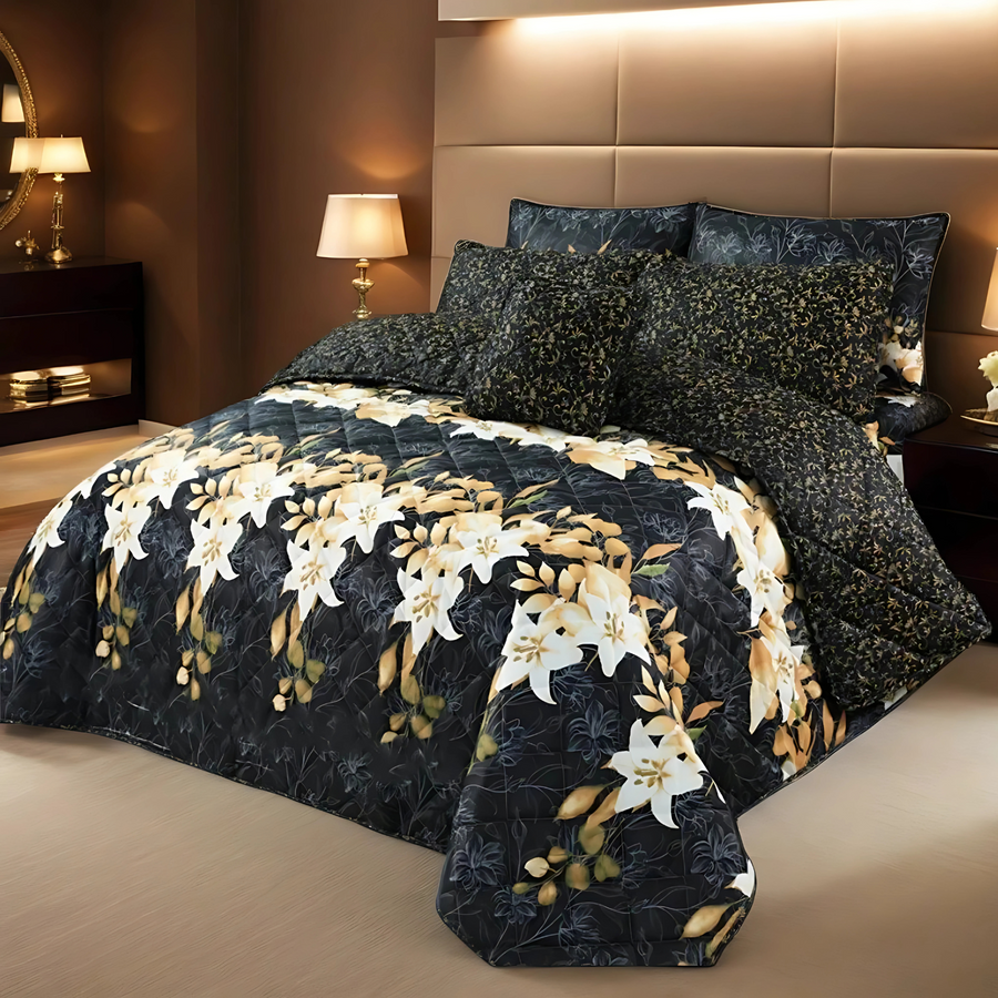 Black Forest-7pc Summer Comforter Set. ( Light Filling)