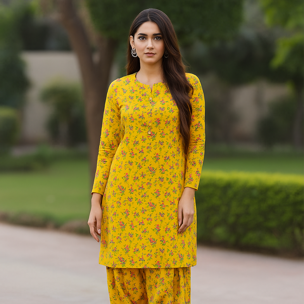 2-PC ALL OVER PRINTED POLO COTTON (SUMMER)