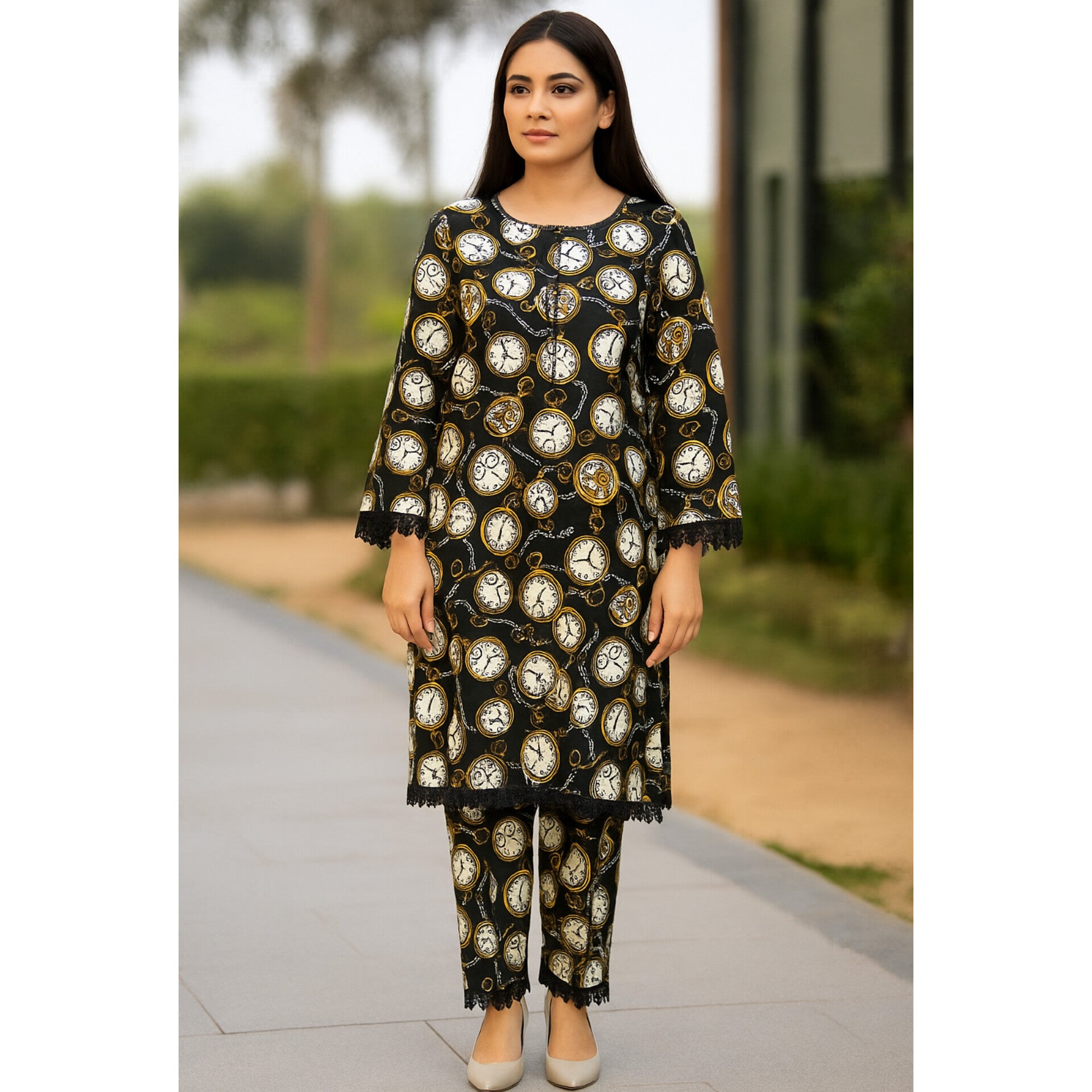 2-PC ALL OVER PRINTED POLO COTTON (SUMMER)