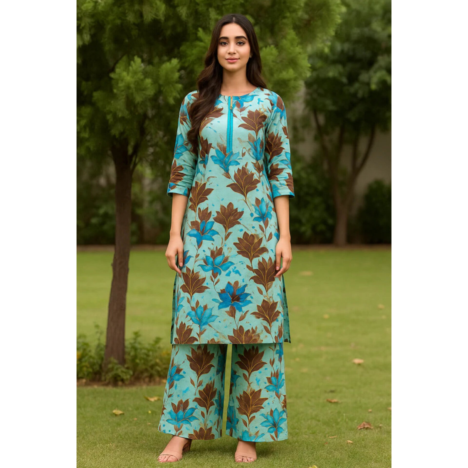 2-PC ALL OVER PRINTED POLO COTTON (SUMMER)