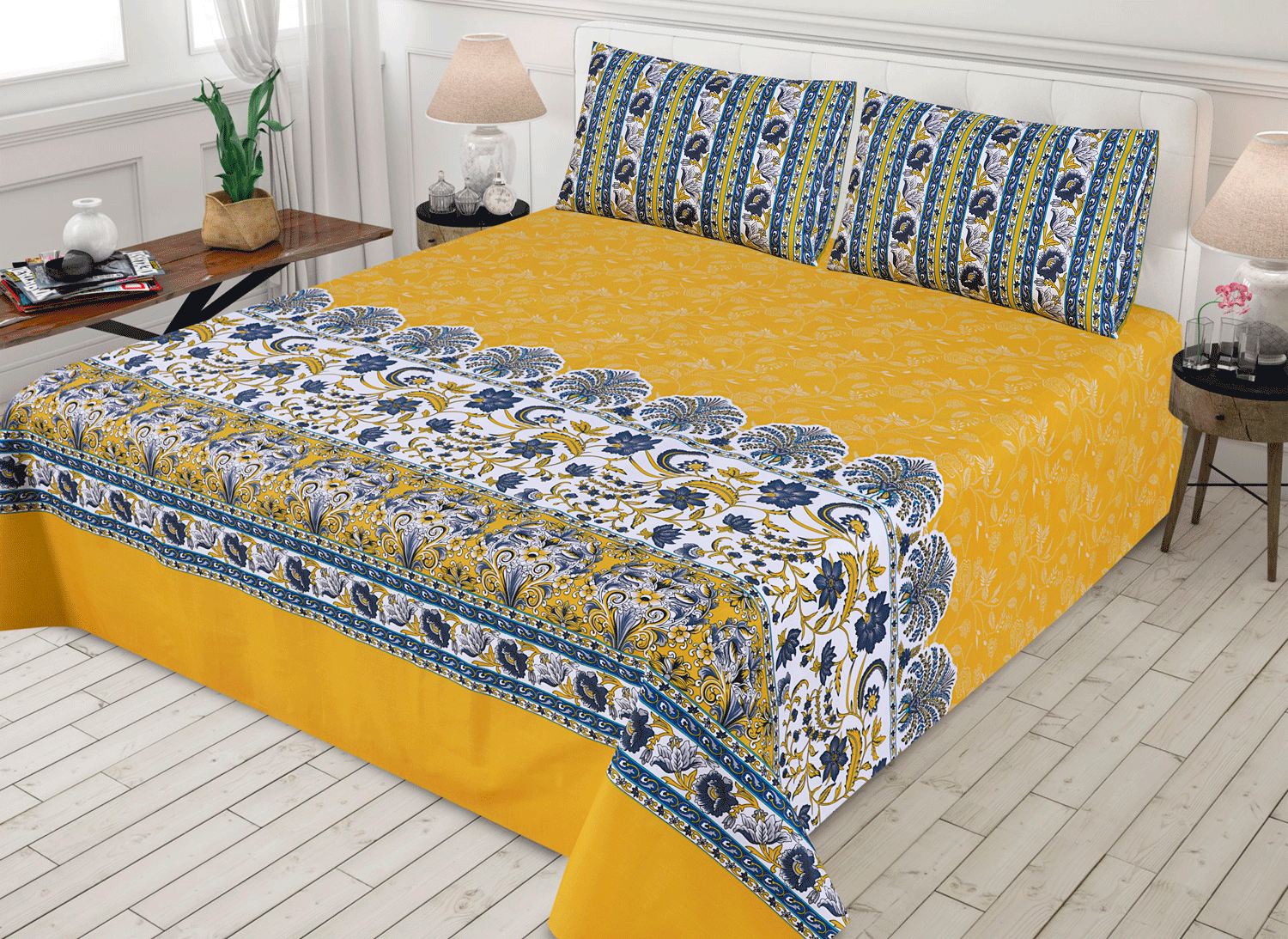 Suroor Blush - 3Pc Bed Sheet Set