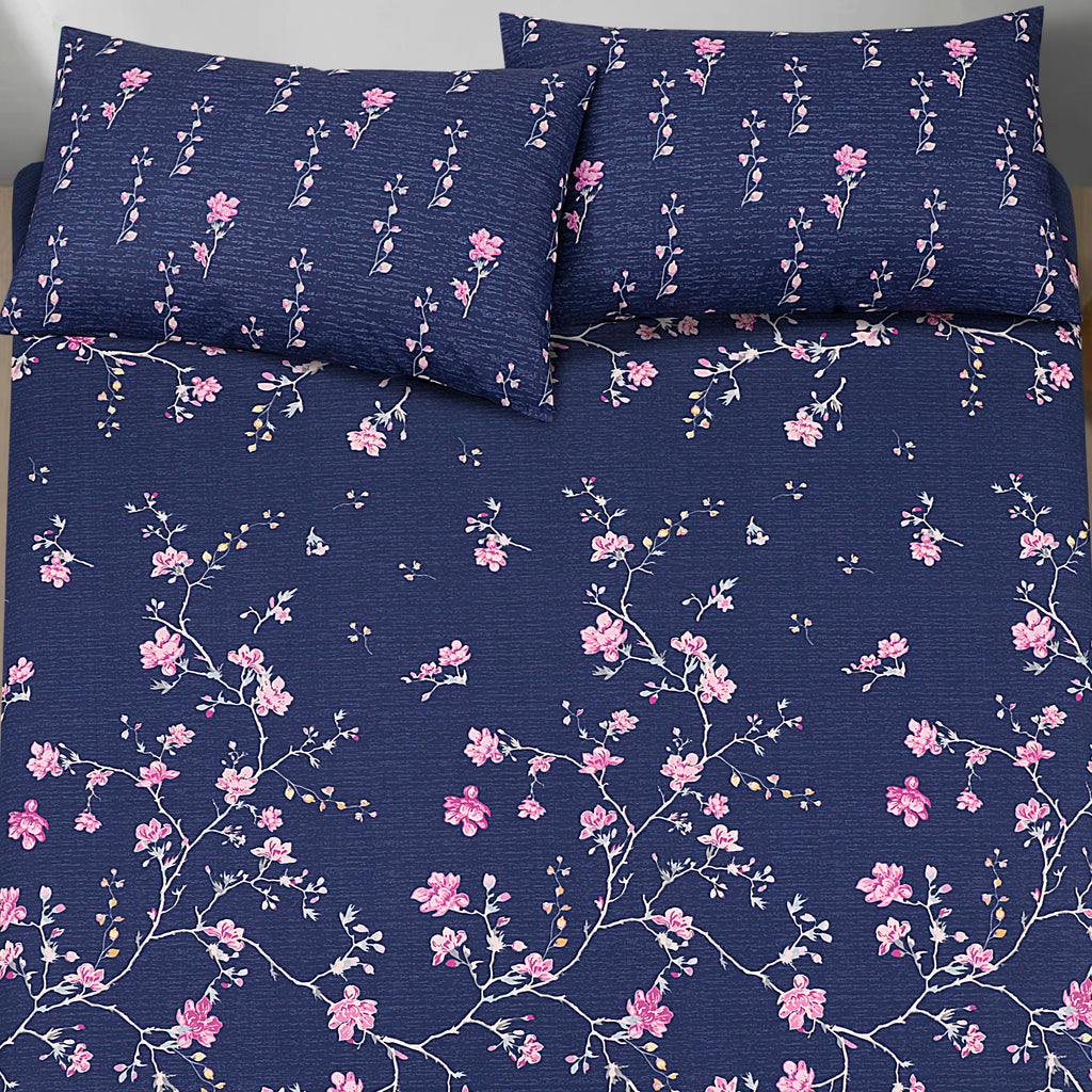 Deep Sky 3PC- King Size Bedsheet