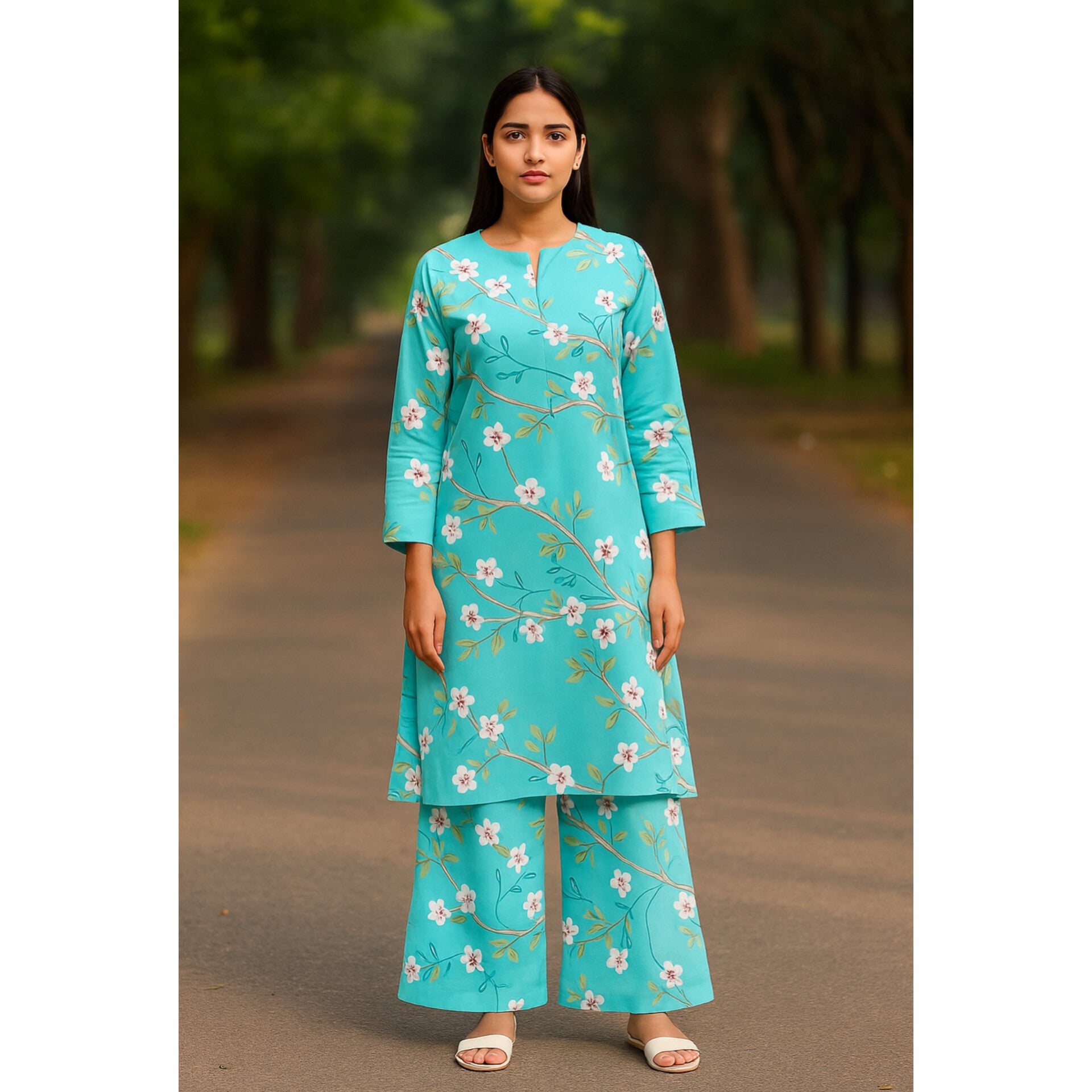 2-PC ALL OVER PRINTED POLO COTTON (SUMMER)