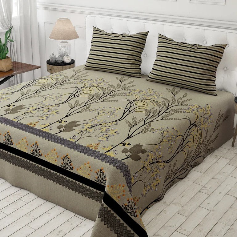 Ivra 3PC- King Size Bedsheet